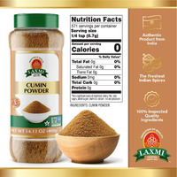 Laxmi Brand House of Spices, Cumin Powder, Bulk Spices, Non GMO, All Natural, Vegan, Product of India (14oz, Cumin Powder)