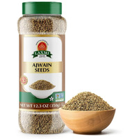 Laxmi Brand House of Spices, Ajwain Seeds, Bulk Spices, Non GMO, All Natural, Vegan, Product of India (12oz, Ajwain Seeds)