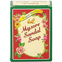 Mysore Sandal Bathing Soap with Sandalwood Oil 75 gram 6-pack Herbal Ayurveda (6 x 75 g / 6 x 2.62 oz)