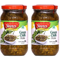 SWAD Delicious Green Chilli Pickle/ Hari Mirchi Achar - 400 gm Each | Pack of 2