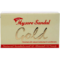 Mysore Sandal Gold Soap, 125 Grams Per Unit (Pack of 6) - Purest Sandalwood Soap