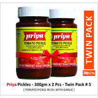 Priya Pickle Twin Pack -Tomato w/ Garlic (2 x 300 gm)