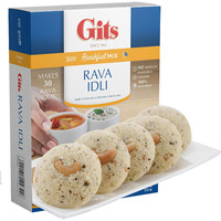 Gits Rava Idli Mix, 87.5 Oz (Pack of 5 X 17.5 Oz Each) Ready to Cook Indian Breakfast, Snack Meal | 100% Vegetarian, Easy Recipe, No Artificial Colors, Flavors, Preservatives. Vegan.