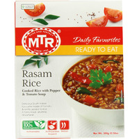 MTR Rasam Curry Rice, Cooked Rice with Pepper and Tomato Soup Ready to Eat, 10.58-Ounce Boxes (Pack of 5)