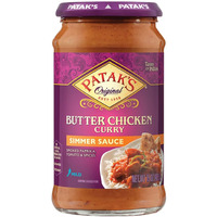 Patak's Butter Chicken Simmer Sauce - 15 Oz (Pack of 3)  With Tomato, Cream and Spices, No Artificial Flavors, Gluten Free, Vegetarian Friendly