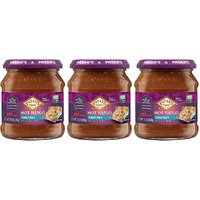 Patak's Hot Mango Chutney - 12 Oz (Pack of 3)  With Mangos, Dried Red Chile, and Spices, No Artificial Flavors or Colors, Gluten Free, Vegetarian Friendly