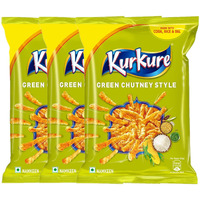 Kurkure Green Chutney Indian Chips Pack of 3