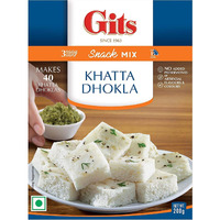 Gits Instant Mix Box - 600gm (Pack of 3 x 200gm) | Ready to Cook Indian Breakfast/Lunch/Dinner/Snack Meal | No Artificial Colors, Flavors, Preservatives, 100% Vegetarian, Easy Recipe (Khatta Dhokla)