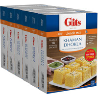 Gits Instant Khaman Dhokla Snack Mix, 1080g (Pack of 6 X 180g Each)