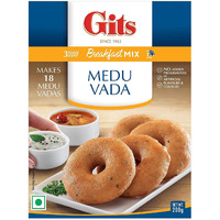 Gits Instant Mix Box - 600gm (Pack of 3 x 200gm) | Ready to Cook Indian Breakfast/Lunch/Dinner/Snack Meal | No Artificial Colors, Flavors, Preservatives, 100% Vegetarian, Easy Recipe (Medu Vada)