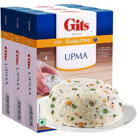 Gits Instant Mix Box - 600gm (Pack of 3 x 200gm) | Ready to Cook Indian Breakfast/Lunch/Dinner/Snack Meal | No Artificial Colors, Flavors, Preservatives, 100% Vegetarian, Easy Recipe (Upma)