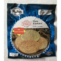 Swad All Natural Plain Khakhra (Wheat Crisp) - 200 Gram (Pack of 3)