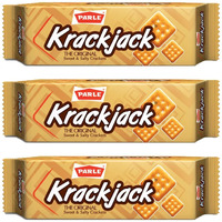 Parle Krackjack Biscuits, Indias First and Original Sweet and Salty Biscuit, Product of India, 3 packs (60g each)