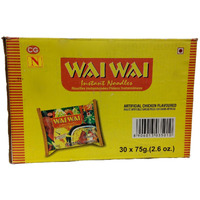 Wai Wai Instant Noodles, Chicken Flavored, 2.6-Ounce 75g Packages (Pack of 30)