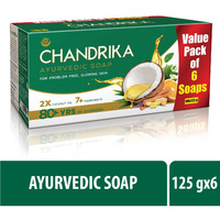 Chandrika Ayurvedic Soap, 125g (Pack Of 6)