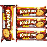 Pale Kreams Gold, Flavored Sandwich Biscuits, Flavored Cookies, 4 Packs (Chocolate)