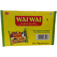Wai Wai Instant Noodles, Veg Marsala Flavored, 2.6-Ounce 75g Packages (Pack of 30)