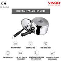 Vinod Pressure Cooker Stainless Steel  Inner Lid - 3 Liter  Sandwich Bottom  Indian Pressure Cooker  Induction Friendly Cooker  Best Used For Indian Cooking, Soups, and Rice Recipes, Quinoa