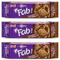 Parle Hide and Seek, Fab! Flavored Chocolate Chip Covered Cookies, Product of India, 3 Packs (Chocolate)