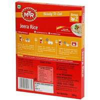 MTR Ready to Eat Just Heat and Eat | No Preparation | No additives | Gluten Free | Pack of 5 | Jeera Rice 300gm