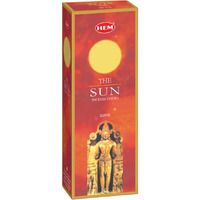 HEM Sun Incense Sticks (Pack of 6-120 Count, 301g) | Natural Fragrance for Aromatic Rooms | Odor Remover Incense for Stress Relief & Relaxation