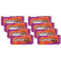 BRITANNIA Bourbon The Original - Choco Creme Biscuits 6.91oz (196g) - Smooth Chocolate Cream Biscuits for Breakfast & Snacks - Topped with Sugar Crystals (Pack of 8)