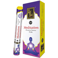 ZED Black Meditation Incense Sticks - 20 Incense Sticks per Box -& 6 Boxes Inside (Total 120 Sticks) Premium Quality Incense Sticks for Relaxation, Yoga, Meditation