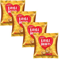 Britannia Little Hearts Biscuits 2.6oz (75g) - Biscuit de Patits Coeurs - Soft and Delicious Biscuits - Kids Favorite Cookies - Suitable for Vegetarians (Pack of 4)