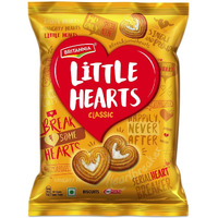 Britannia Little Hearts Biscuits 2.6oz (75g) - Biscuit de Patits Coeurs - Soft and Delicious Biscuits - Kids Favorite Cookies - Suitable for Vegetarians (Pack of 1)