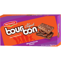 Britannia Bourbon Chocolate Flavoured Cream Biscuits ~ 13.7 oz/390 grams