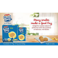 BRITANNIA Good Day Butter Cookies Family Pack 21.2oz (600g) - Breakfast & Tea Time Snacks - Delicious Grocery Cookies - Halal and Suitable for Vegetarians (Pack of 4)