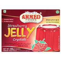 AHMED Halal Jello Vegetarian Crystal Jelly, Strawberry, 85 Gram (Pack of 12) (Packaging may vary)