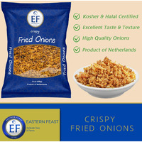 EF - Crispy Fried Onions (2 PACK) 14 oz each, Kosher, Halal, Product of Netherlands