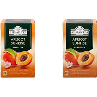 Ahmad Tea Apricot Sunrise, Tea Bags, 20-Count Boxes (Pack of 2)