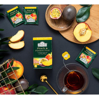 Ahmad Tea Black Tea, Peach And Passion Fruit Teabags, 20 ct (Pack Of 6) - Caffeinated And Sugar-Free