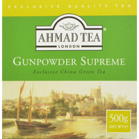 Ahmad Tea Green Tea, Gunpowder Loose Leaf, 500g (Pack of 12) - Caffeinated and Sugar Free