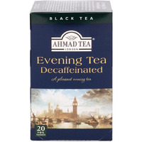 Ahmad Tea Black Tea, Decaffeinated Evening Teabags, 20 ct (Pack of 6) - Decaffeinated and Sugar-Free