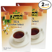 Zarrin Tea Earl Grey Blend, Ceylon Select 16 O ( Pack of 2 )