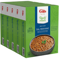 Gits Ready to Eat Dal Makhani - Indian Black & Red Lentils cooked on Tandoor for 12 hours simmered in a thick tomato & creamy base) | Vegetarian | Non-Spicy. Ready to Eat Entre | 52.5 Oz (Pack of 5 X 10.5 Oz each)