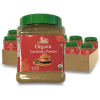 Jiva Organics Organic Coriander Powder 1 Pound Jar - 100% Natural & Non-GMO (Pack of 12)