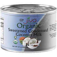 Jiva Organic Sweetened Condensed Coconut Milk 6.7 Ounce (Pack of 12) - Vegan, Lactose Free, Trans Fat Free. BPA Free