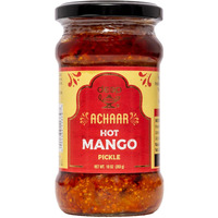 Deep Authentic Indian Spice Mix Blend Hot Mango Pickle - 10 Oz | Ready to Use Rich Aroma and Taste of Achar | Mango, Fenugreek, Mustard, Asafoetida | Vegetarian | No Artificial Colours