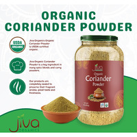 Jiva Organic Coriander Powder 1 Pound Large Jar (16oz) - Pure, Non-GMO, Lab Tested, 100% Raw Ground Coriander from India
