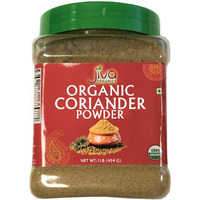 Jiva Organic Coriander Powder 1 Pound Large Jar (16oz) - Pure, Non-GMO, Lab Tested, 100% Raw Ground Coriander from India