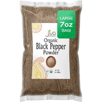 Jiva Organics Black Pepper Powder Ground (Table Grind) 7 Ounce