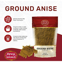 Spicy World Ground Anise Powder 7 Ounce - Anise Seeds Ground, Pure & Natural, Great for baking, cooking, and even tea