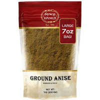 Spicy World Ground Anise Powder 7 Ounce - Anise Seeds Ground, Pure & Natural, Great for baking, cooking, and even tea