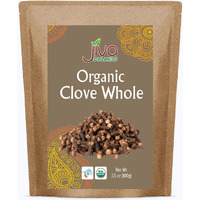 Jiva Organic Cloves Whole 3.5 Ounce Bag - Non-GMO, Non Irradiated - Dried Clove Buds - Great for Foods, Tea, Pomander Balls, and even Potpourri