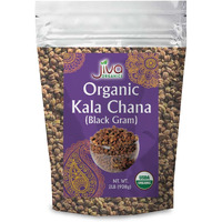 Jiva Organics Organic Kala Chana 2 Pound Bulk Bag - Black Gram, Desi Black Chickpeas, 100% Natural & Non-GMO