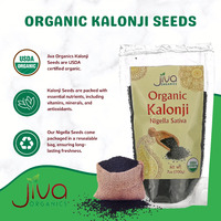 Jiva Organic Nigella Seeds 7 Ounce Bag - Kalonji Seeds, Whole Black Seed, Nigella Sativa, Black Cumin